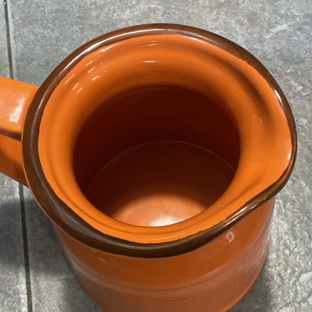 Orange Ceramic Pitcher - Picture 5 of 7